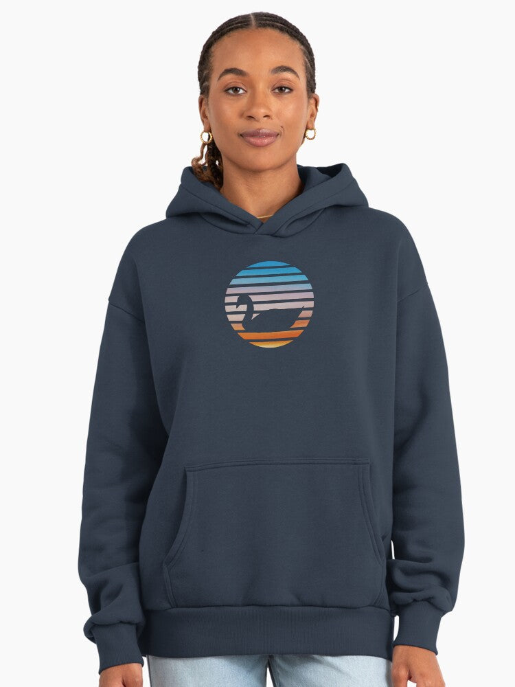 Funny Duck Hello Human New Style Oversized Hoodie Midnight Navy