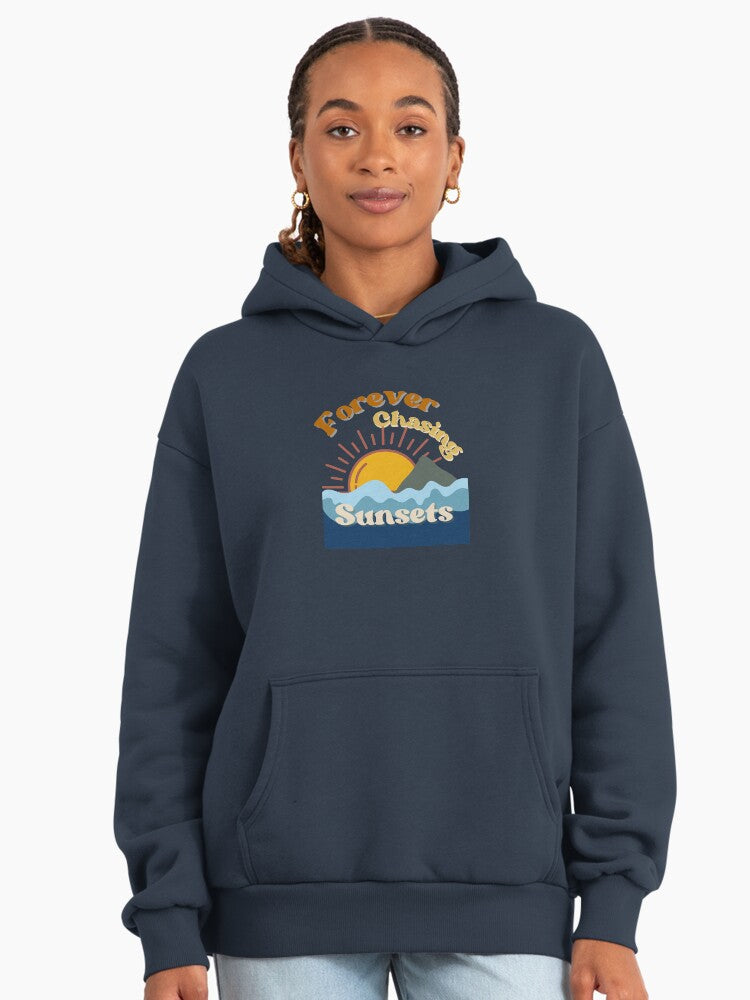 Chase The Sun Hoodie - Premium Wanderlust Coastal Adventure Wear Midnight Navy