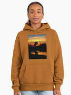 Dusk Fade Sunset Quote Premium Oversized Hoodie Cozy Daily Wear Clay