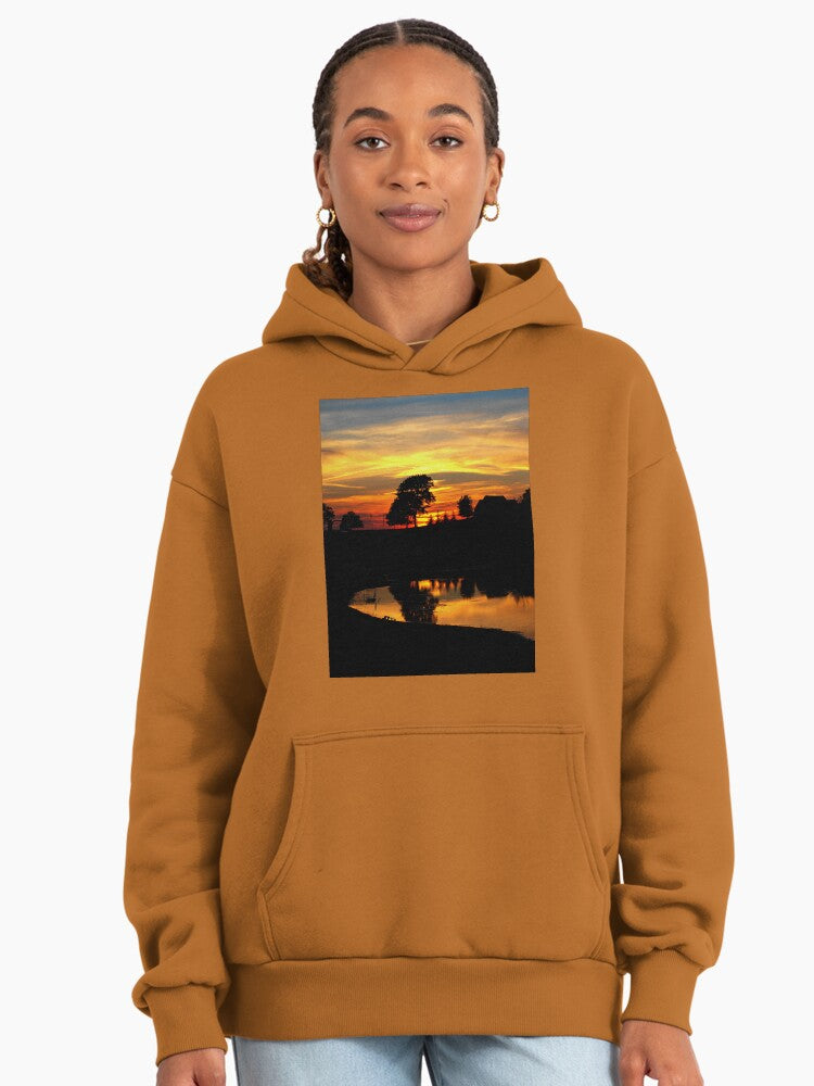 Dusk Fade Sunset Quote Premium Oversized Hoodie Cozy Daily Wear Clay