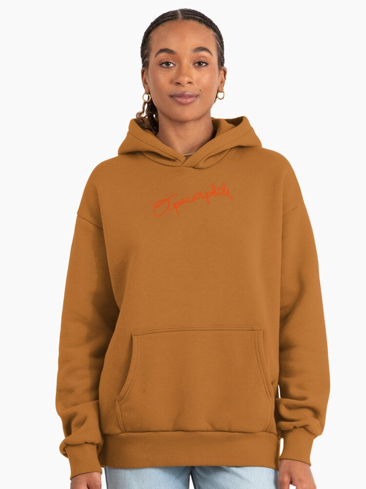 Opacarphile Sunset Graphic Premium Oversized Hoodie Clay