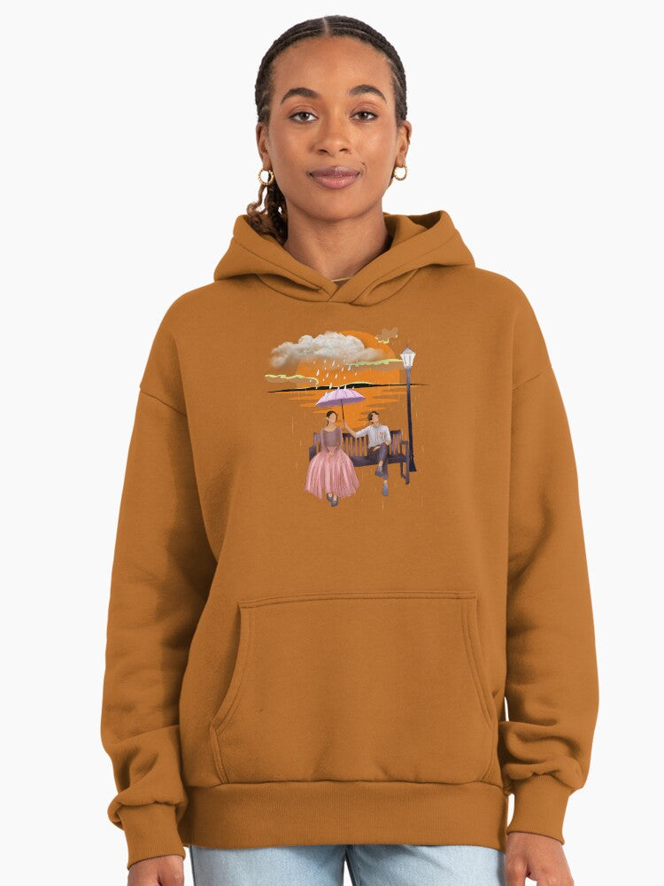 With You Forever Sunrise Hoodie - Premium Oversized Couple Apparel Clay