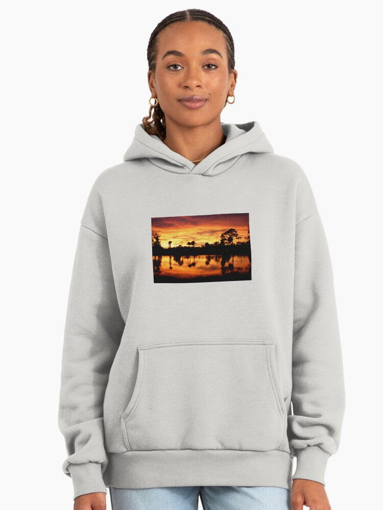 Florida FLA Sunset Hoodie - Premium Oversized Sunshine State Wear Bone