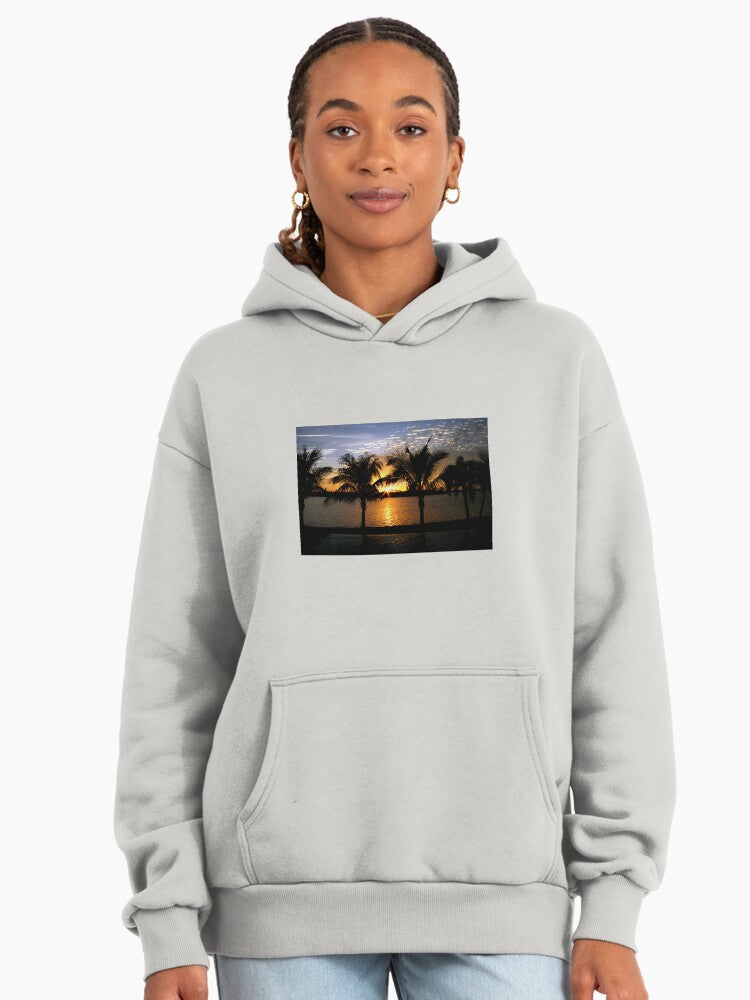 Florida Sunset Scenic Premium Oversized Hoodie Bone