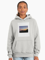 Mountain Sunset Peak Hoodie - Alpine Wilderness Premium Outerwear Bone