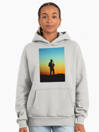 Jazz Saxophone Player Sunset Premium Oversized Hoodie Music Lover Bone
