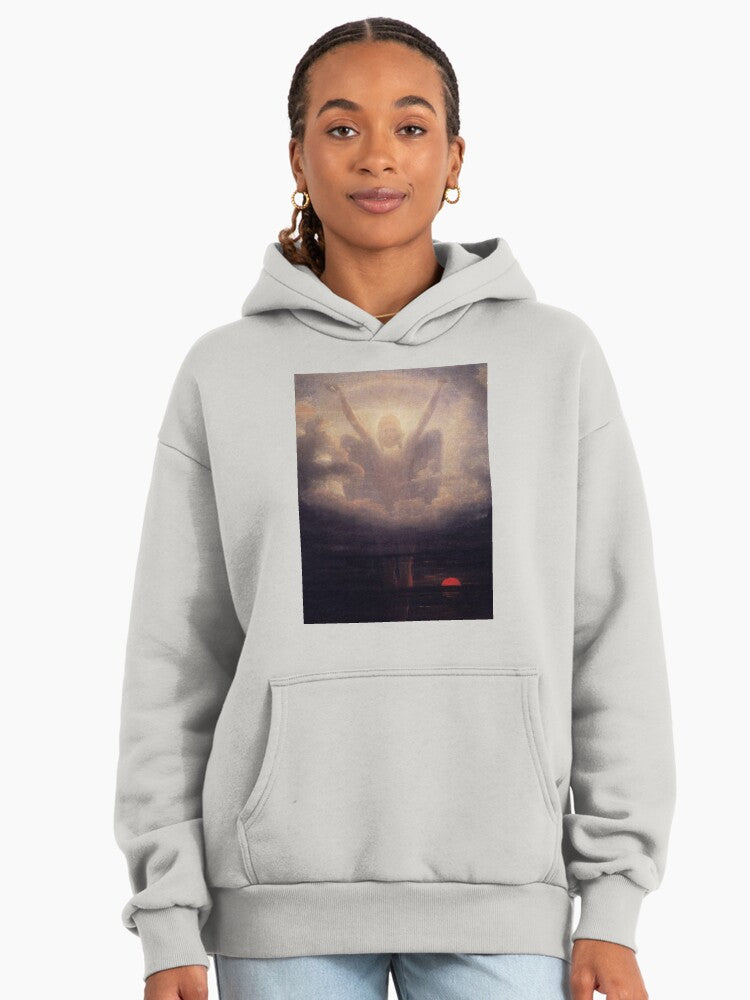 Gallery Sunset Artwork Hoodie - Premium Oversized Painted Aesthetic Bone