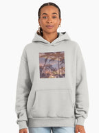 Golden Hour Sunset Hoodie - Premium Oversized Artistic Landscape Top Bone