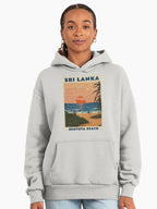 Sri Lankan Bentota Sunset Premium Oversized Hoodie Bone