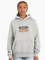 Sunset Cruiser Board Hoodie - Premium Oversized Retro Skater Fashion Bone