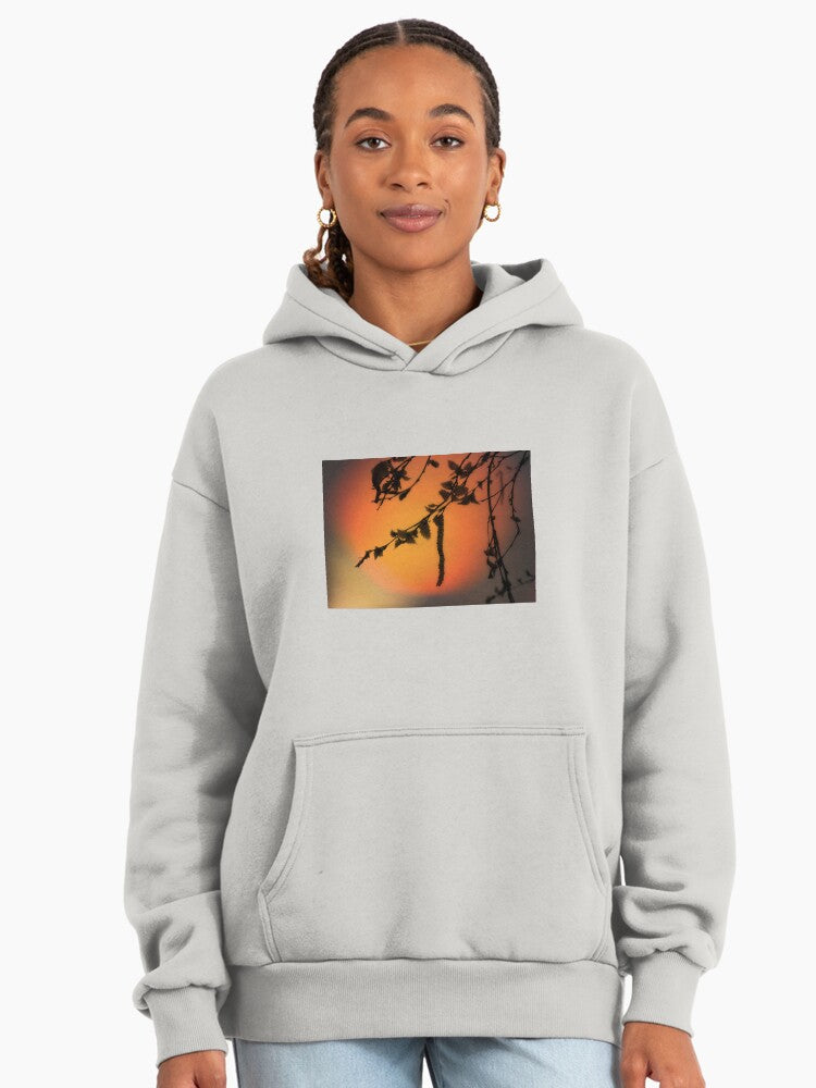 Sunset Horizon View Hoodie - Simple Elegant Premium Oversized Top Bone