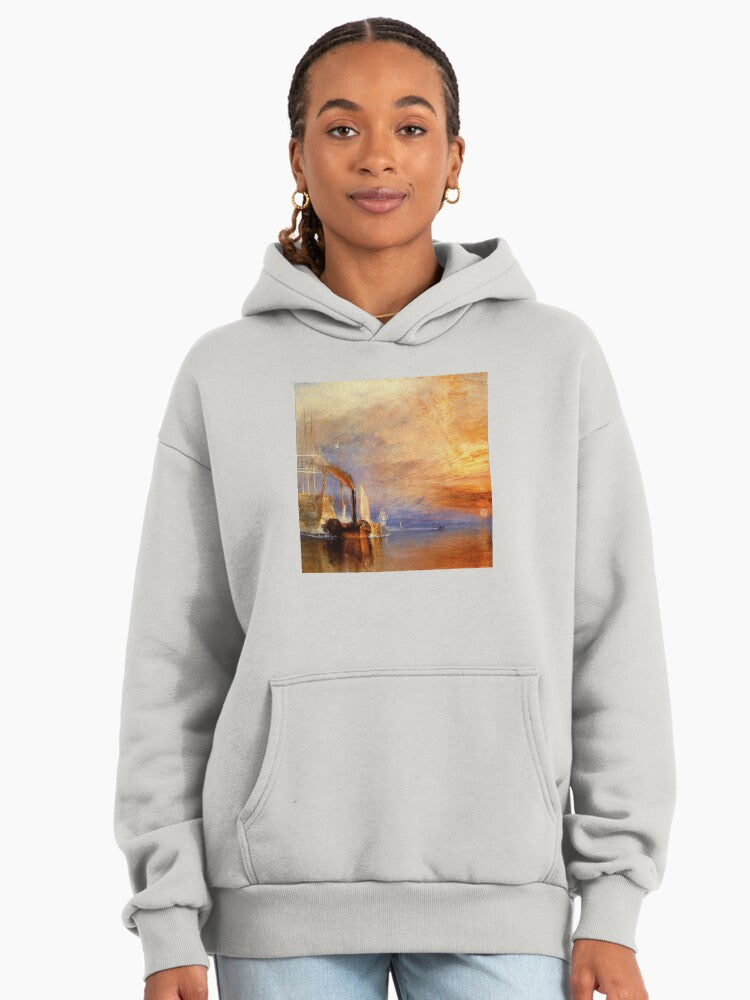 Artisan Sunset Painting Hoodie - Premium Oversized Unique Apparel Bone