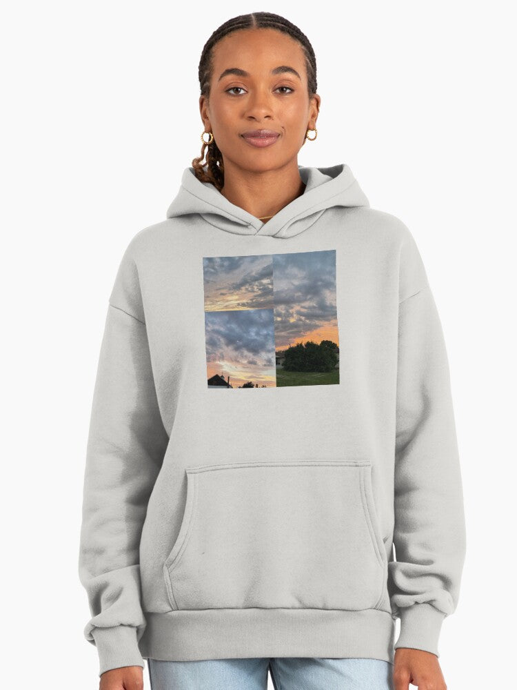 Sunset Photography Art Hoodie - Premium Camera Lover Oversized Top Bone