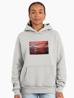 Modern Sunset Graphic Premium Oversized Hoodie Stylish Streetwear Bone