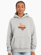Texas Sunset Western Hoodie - Premium Oversized Lone Star State Art Bone