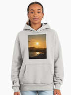 Acapulco Sunset Painting Hoodie - Premium Oversized Artistic Print Bone