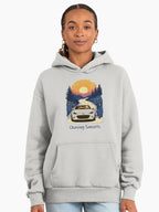Daily Chasing Sunsets Premium Oversized Hoodie Bone