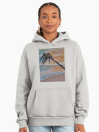 Classic Sunset Silhouette Premium Oversized Hoodie Durable Fabric Bone